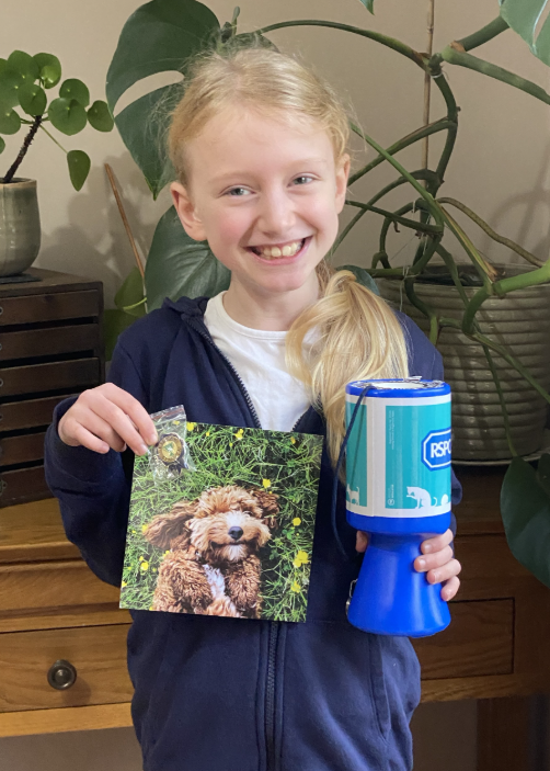 Sienna received a badge and a letter from the RSPCA to thank her for all her hard work. 